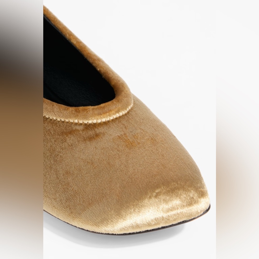 Phillip Lim 3.1 Stretch Back Ballet velvet gold Flats size 39 - Picture 4 of 12